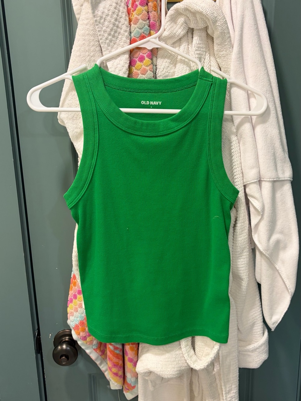 Old Navy Green Ribbed Tank Top